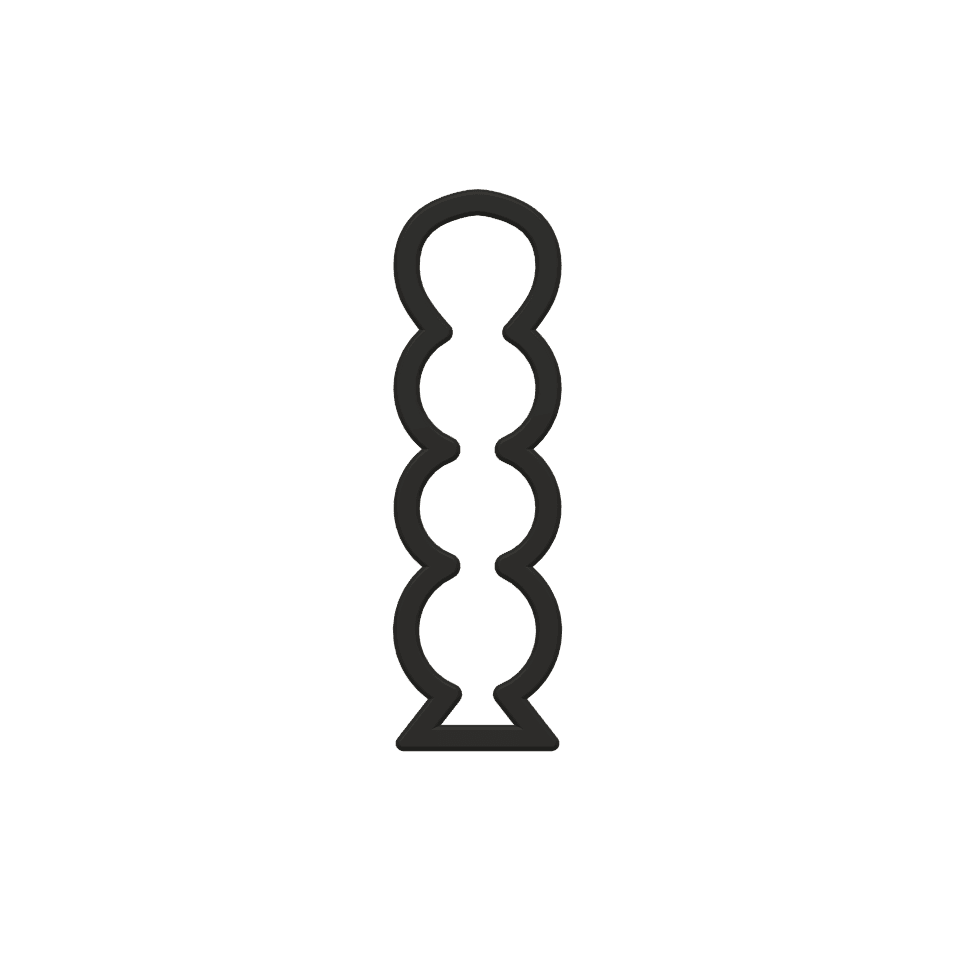 Balloon Cookie Cutter STL File - 4 inches 3d model