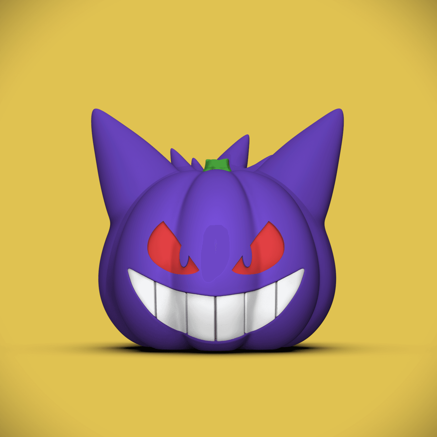 Gengar Pumpkin (+Bambu 3mf Files) 3d model