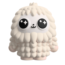 Customizable Snowball the Yeti Art Toy: 3D Printable Figure 3d model