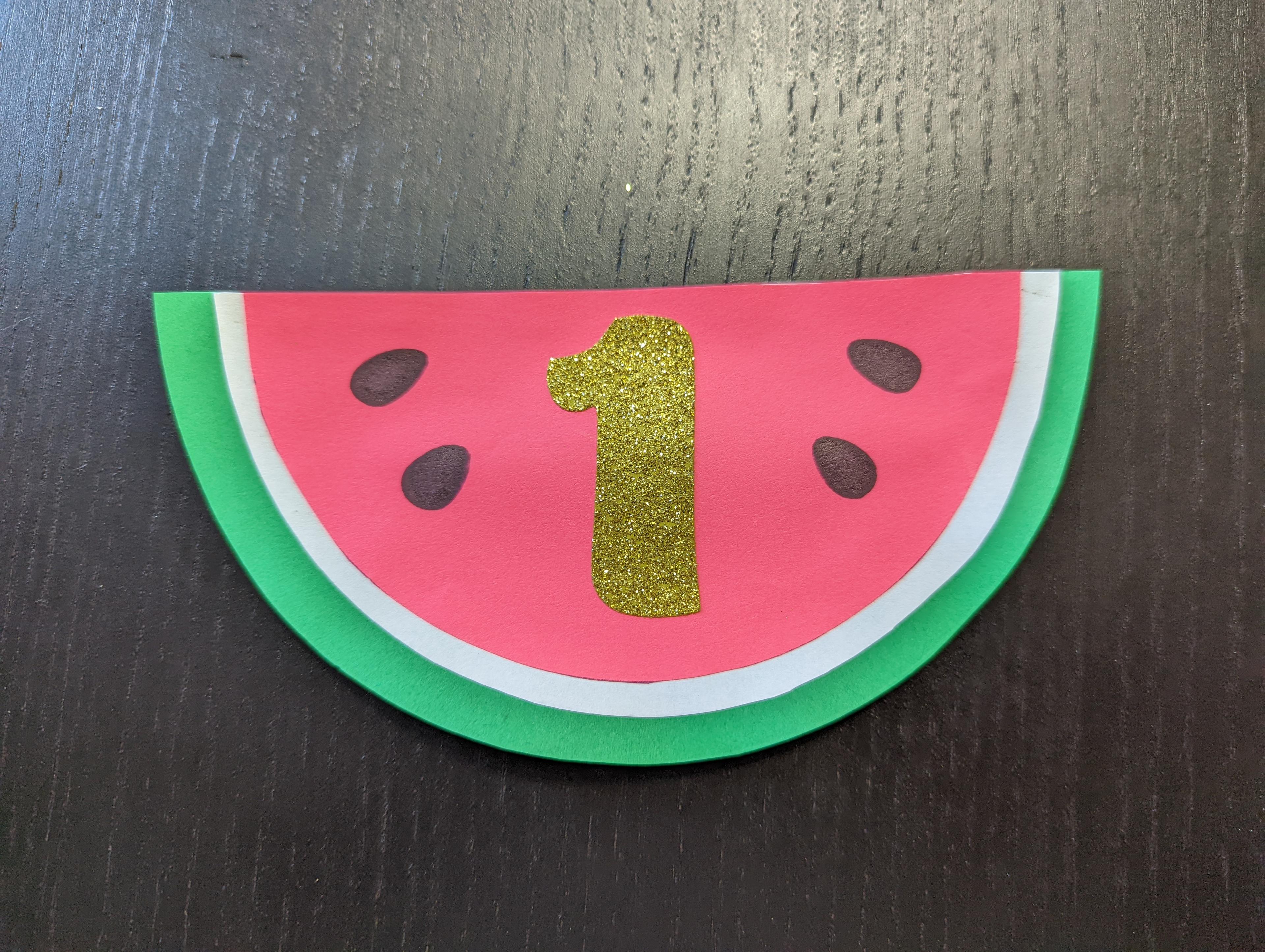 Template for Paper Watermelon 3d model