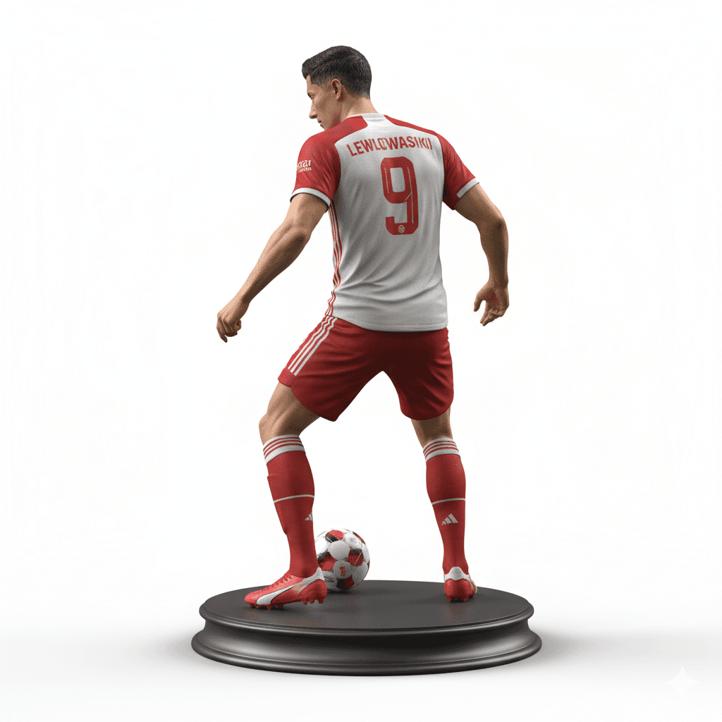 Football Player : Robert Lewandowski Football Soccer Striker 3d model