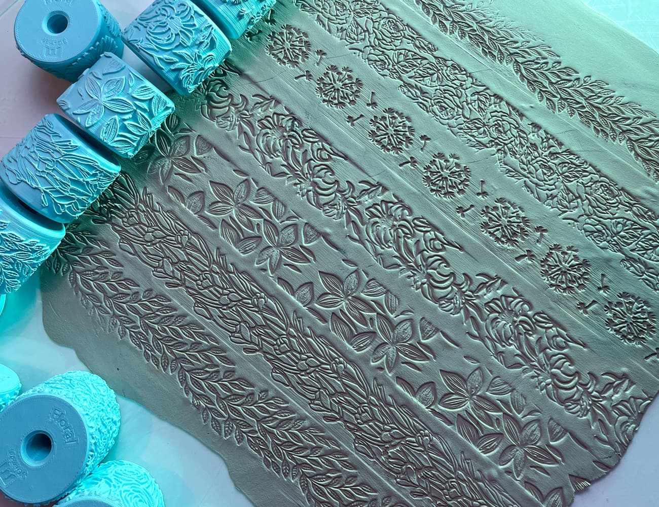 Texture Rollers — Floral Patterns 3d model