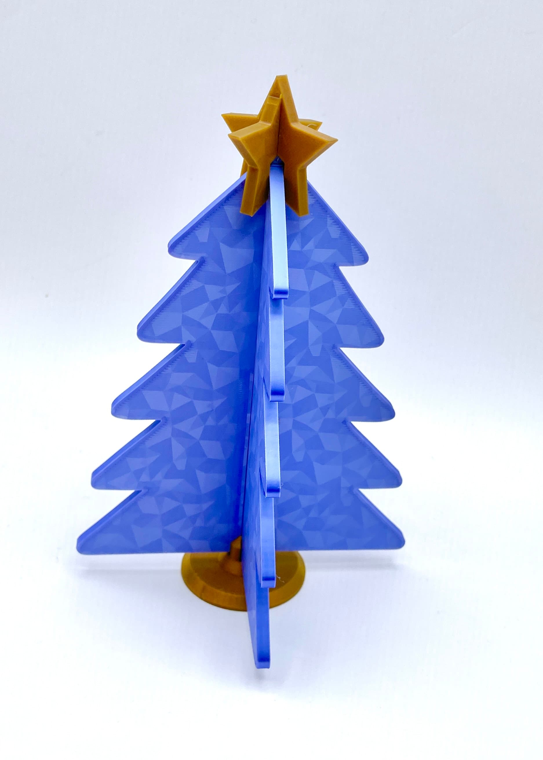 Slotted Scalable Christmas tree - So cute! Printed in Polymaker Panchroma Silk Pezriwinkle and Starlight Jupiter - 3d model
