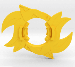 BEYBLADE SUPER SONIC GT | COMPLETE | SONIC THE HEDGEHOG SERIES 3d model