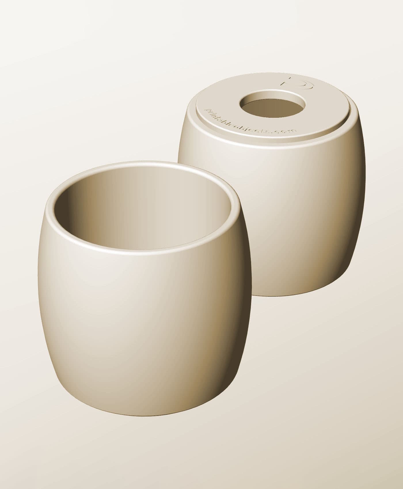 CR96-105-P Pierced container modular stackable module bin box 3d model