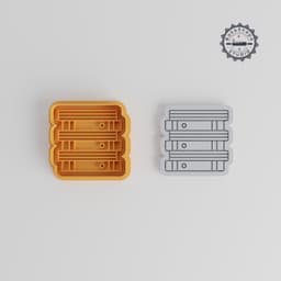 Books Shape Cutter & Stamp Set, Perfect for Cookies & Fondant, 6-Piece Collection, S/M/L Sizes, Ideal for School Themes & Educational Treats PRODUCT_2908 3d model