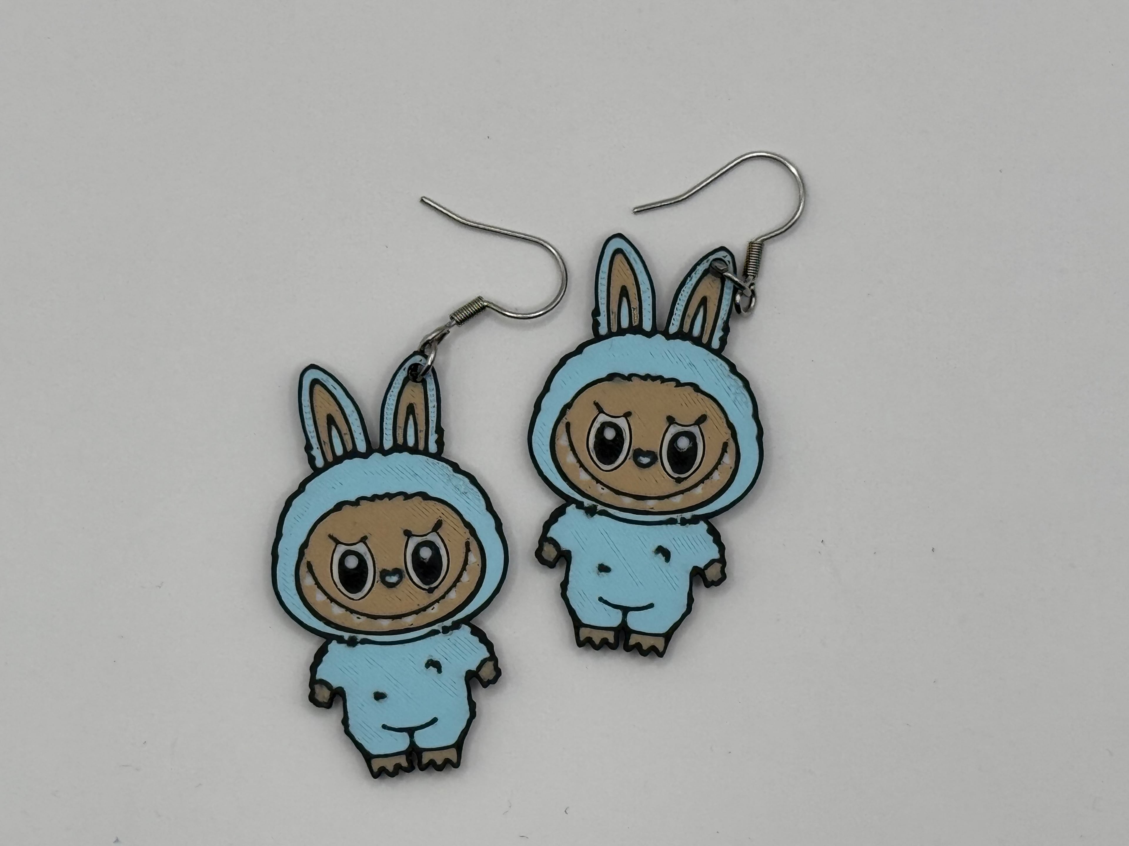 Labubu Earrings 3d model