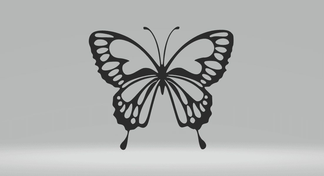 Butterfly 2.0 2D Art Frame.stl 3d model