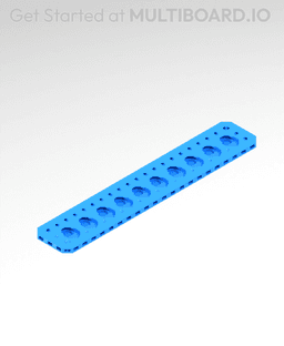 11x2 MU - Point Hole MU - MultiBoard Plate 3d model