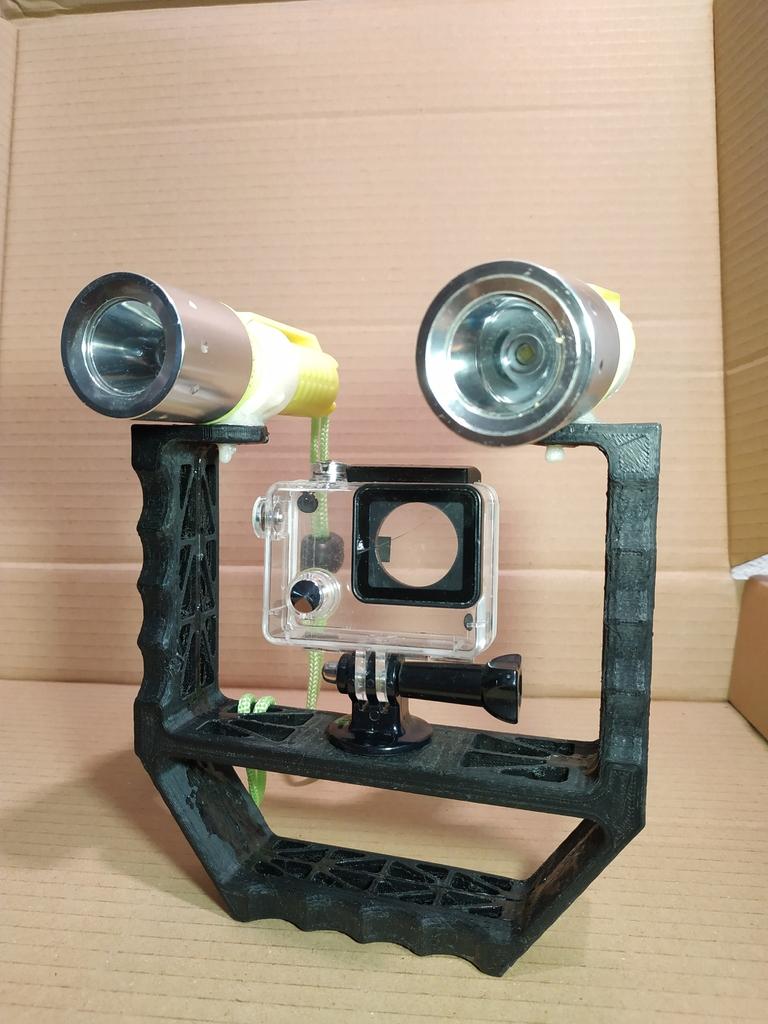 Action camera or gopro camera rig 3d model