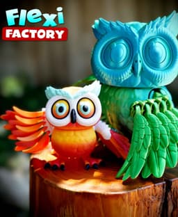 Flexi Factory Owl with 3MF Included! 3d model