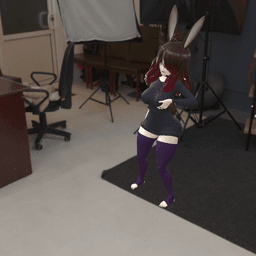Sexy Toon Girl wearing rabbit ears and tail v2.0 3d model