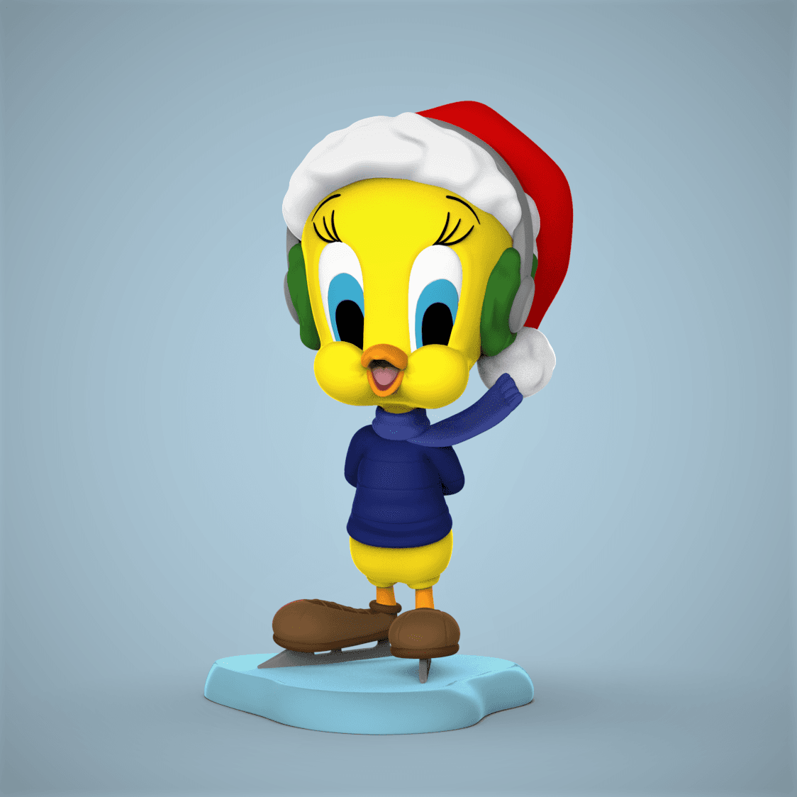 Ice Skating Tweety 3d model