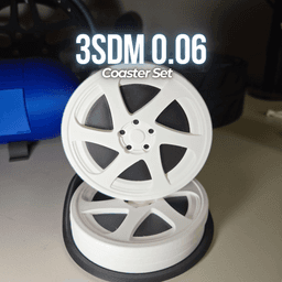 3SDM 0.06 Tire Coaster + Treaded Stand 3d model