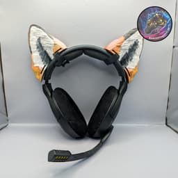 animal headset ears set (cat, wolf, fox) 3d model