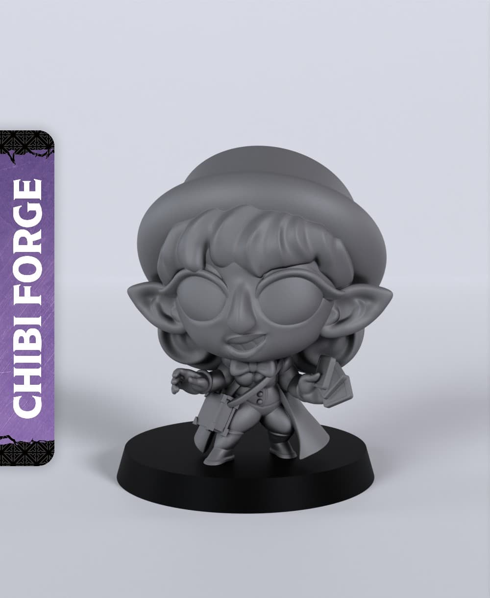 Female Gnome Wizard - With Free Dragon - 5e DnD Inspired for RPG and Wargamers 3d model