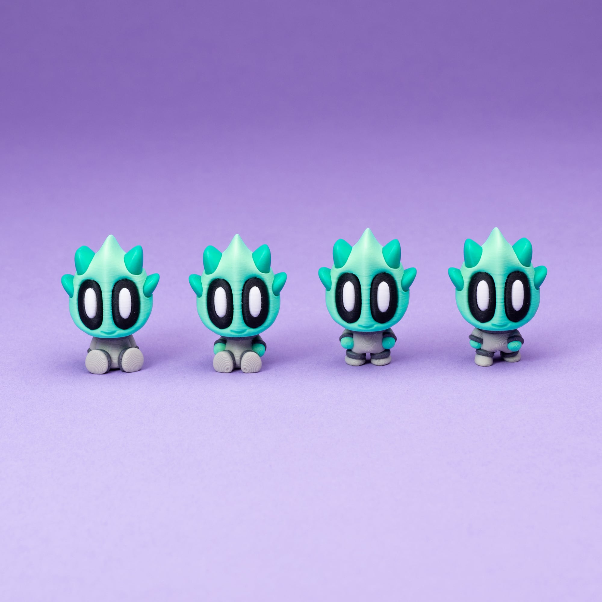 Space Blob Zeek - Mini Playset Art Toy with Modular Box 3d model