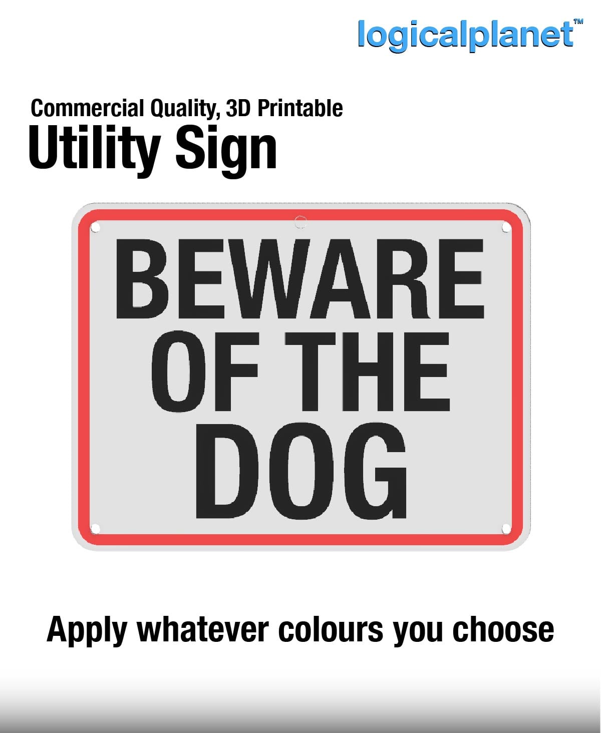 BEWARE OF THE DOG- Sign 3d model