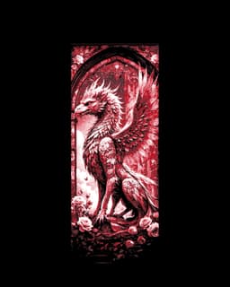 High Fantasy Tapestry Art of a Royal Griffin - Set of Bookmarks 3d model
