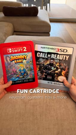 FUN CARTRIDGE | KEYCHAIN, COASTERS, TRAY & MORE 3d model
