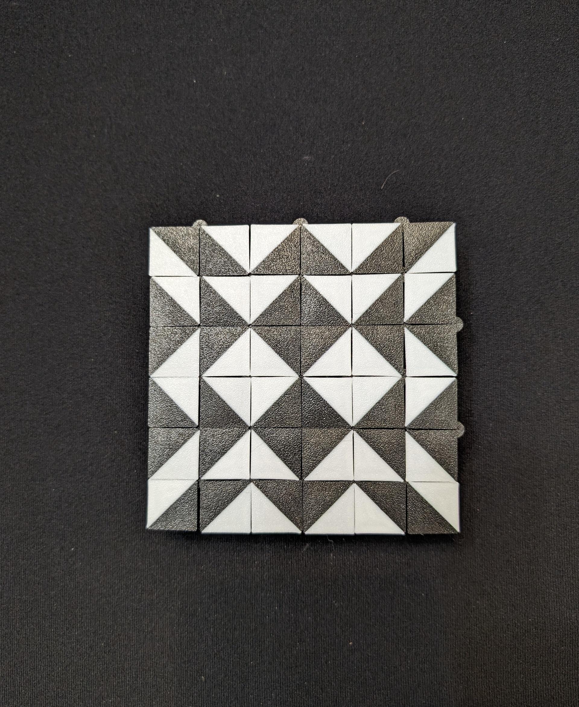 Auxetic Tile // 18mm Diagonal Split - And Beyond - 3d model