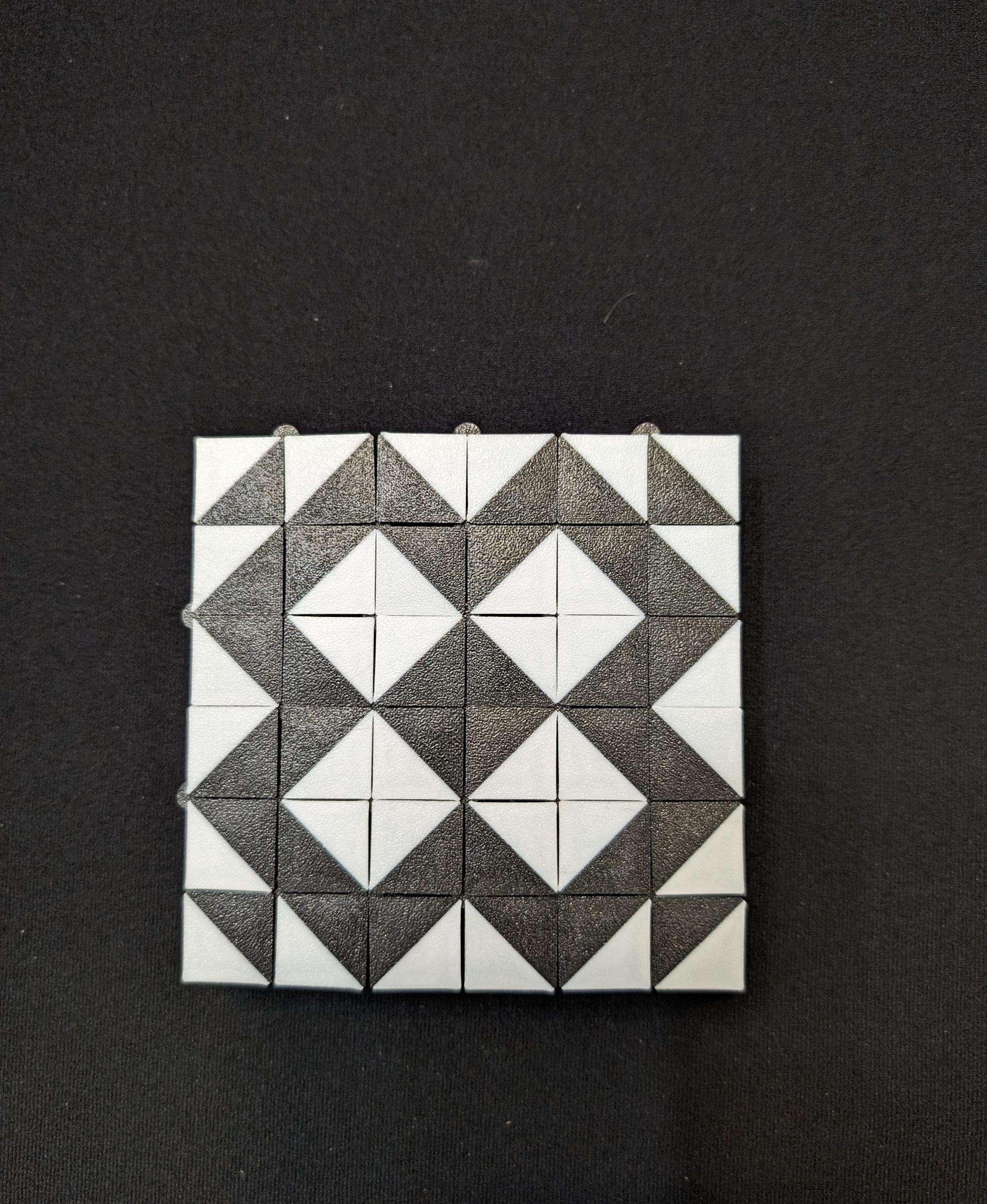 Auxetic Tile // 18mm Diagonal Split - Two Infinity - 3d model