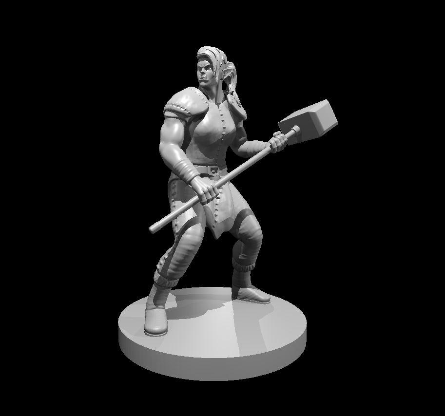 Half Orc Female Barbarian 3d model