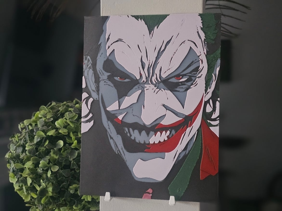 Cartoon Joker 3D Art Hueforge Decor 3d model