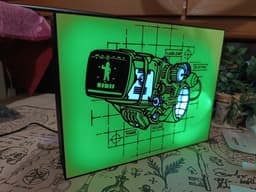 Pip-Boy Blueprint – Rectangular Lightbox Front (Fallout Fanmade) 3d model