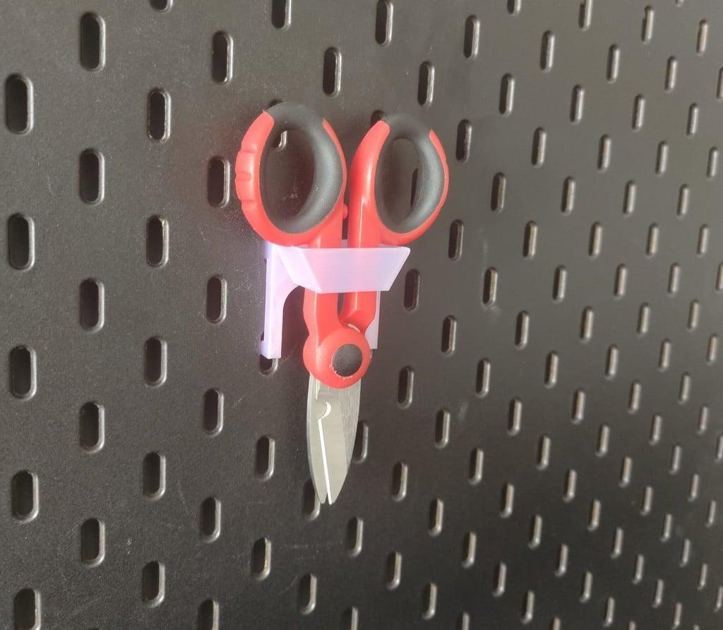 Simple electrician scissors insert for ikea Skadis 3d model