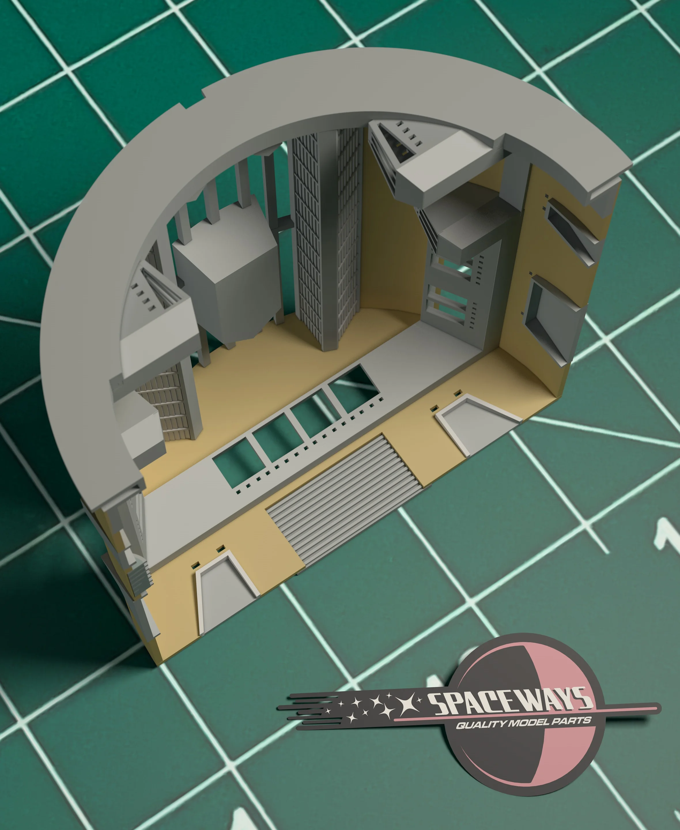 1/350 TOS Hangar Deck / Shuttle Bay Replacement 3d model