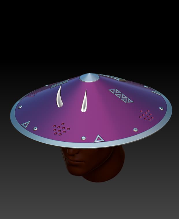Jingasa Cyberpunk Hat 3d model