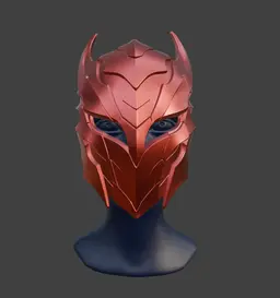 Techno Demon Helmet – Wearable Futuristic Horned Helm for Cosplay, Cyberpunk Armor, Dark Fantasy Cos 3d model