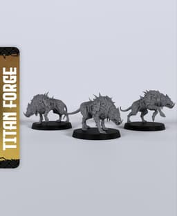 Warhounds - With Free Dragon - 5e DnD Inspired for RPG and Wargamers 3d model