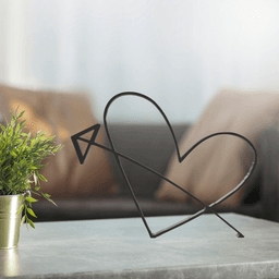 Heart Line Art, Modern, Minimalist 3d model