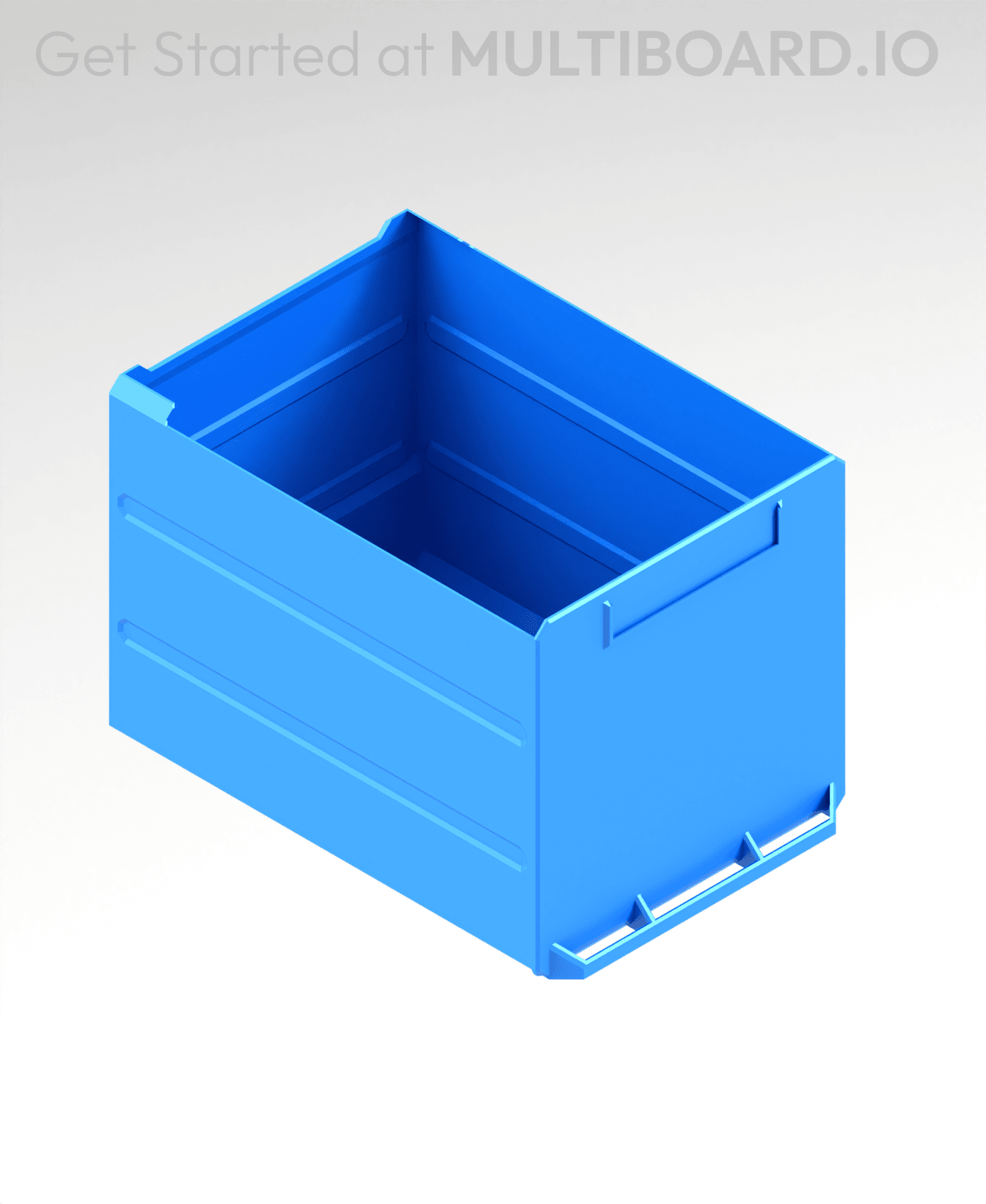 3x3x4 LU - Labelled - Magnetic - Simple Multibin Drawer 3d model