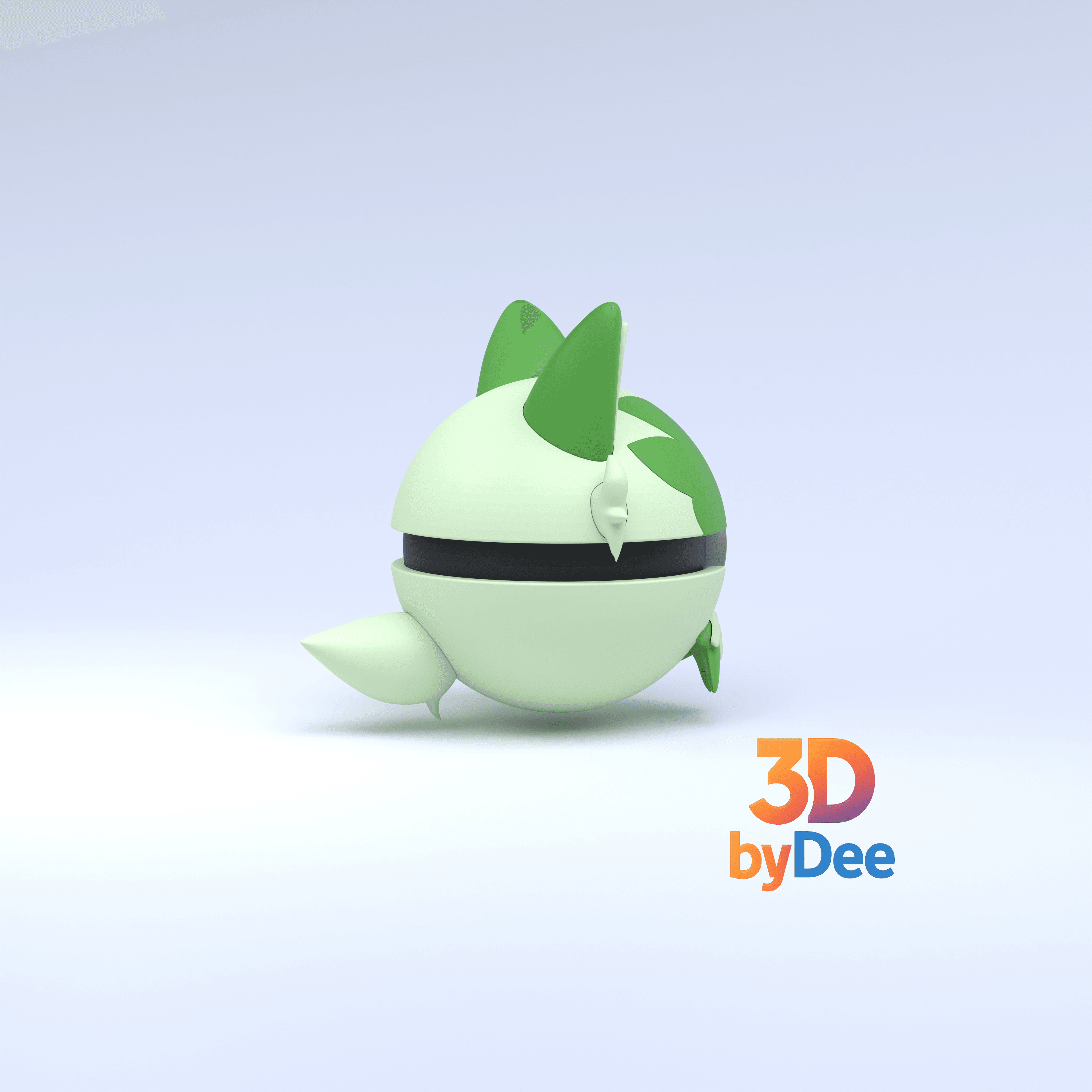 Sprigatito Pokeball 3d model
