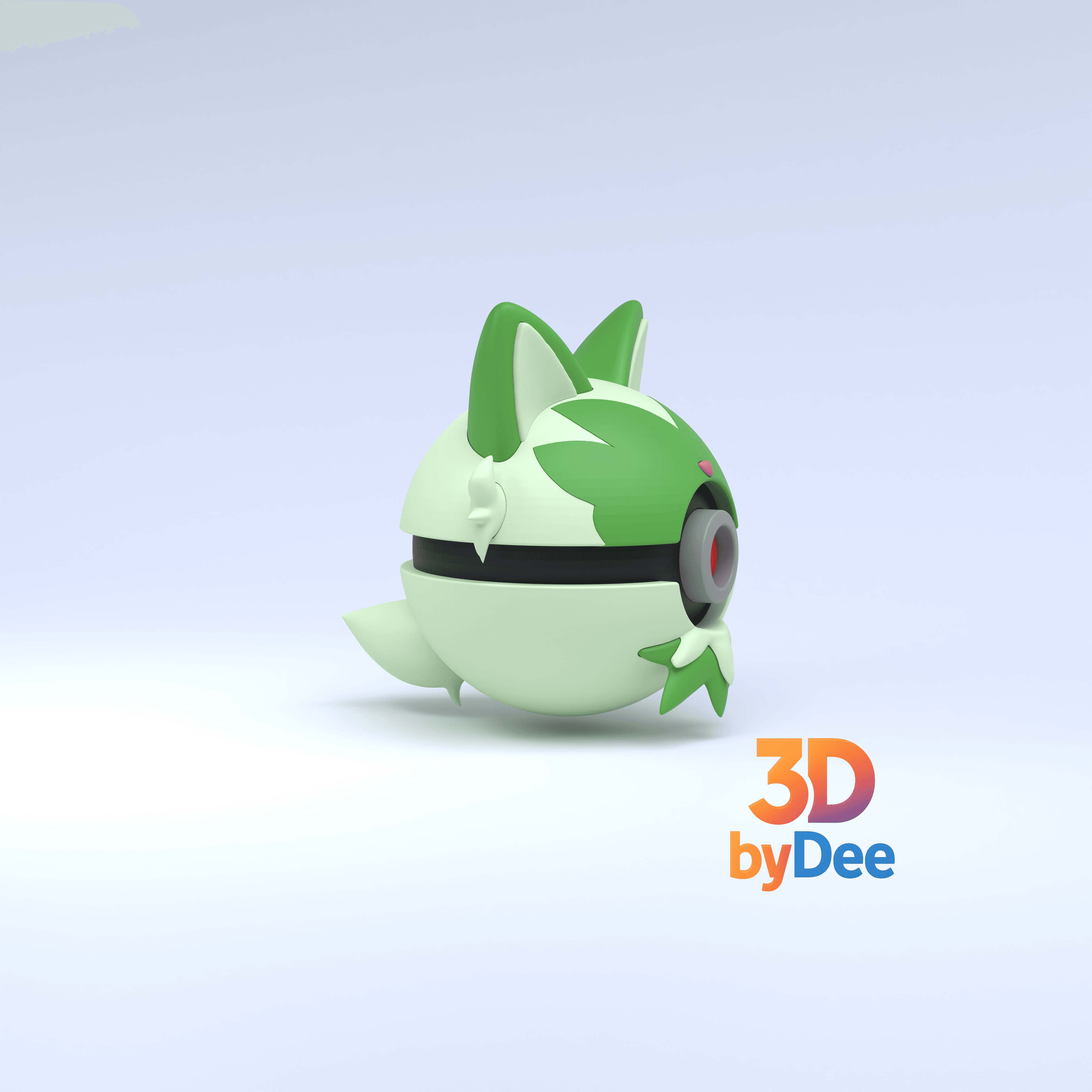 Sprigatito Pokeball 3d model
