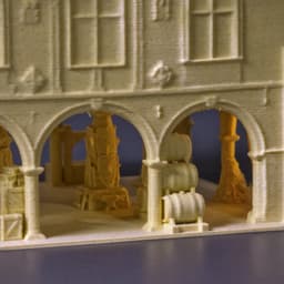 UNRIVALED 1671 Peterborough Guildhall: Restoration-Era Columned Market Centerpiece (HO/O Scale) 3d model