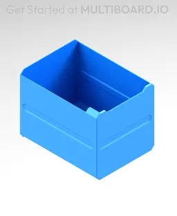 2x2x2.5 LU - Labelled - MultiBin Simple Drawer 3d model