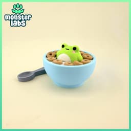 Cereal Bowl Fidget Clicker Keychain Bundle 3d model