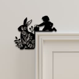 Rabbit Door Corner Decor 3d model