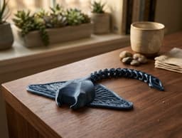 Articulated Manta Ray with Detailed Lace Wings 3d model