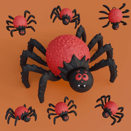 Cute Articulated Spider 3d model