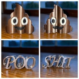 Poo Emoji - Flip Text 3d model