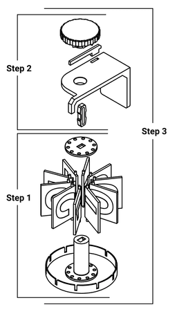 Split-flap counter - Fully printable 3d model
