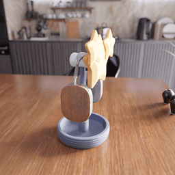 Star Headphone Stand - Gaming Room Decor 3d model