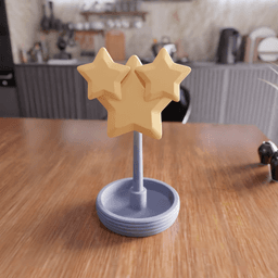 Star Headphone Stand - Gaming Room Decor 3d model