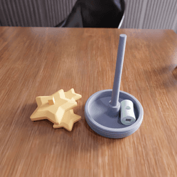 Star Headphone Stand - Gaming Room Decor 3d model