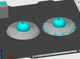 Spinning UFO Fidget Playset - Cow Abduction Fidget Spinners, Spiral Toys & Mini Alien STL/3MF 3d model